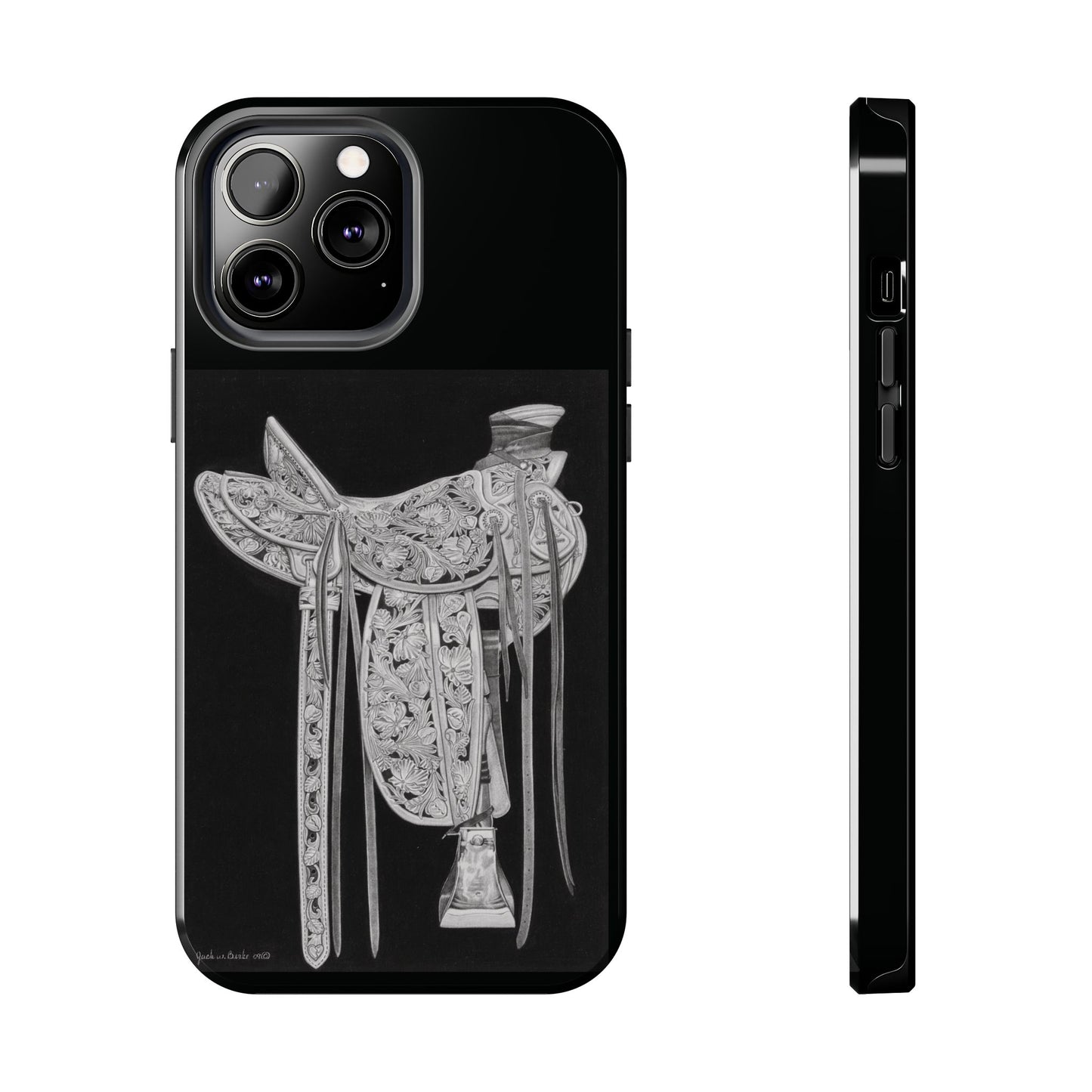 "New Saddle" Western Rodeo Phone Cases, Cowboy Design, Tough Protection, Gift for Him, Ranch Decor, Durable Style