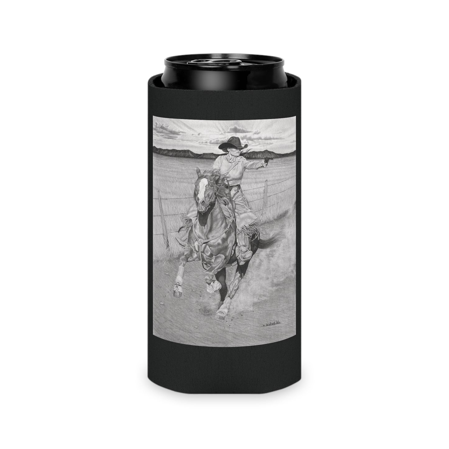 "Dangerouse and Beutiful " Rustic Cowboy Can Cooler, Western Beverage Sleeve, Outdoor Party Gear, Country-Themed Drink Holder, Ideal for BBQs & Tailgates
