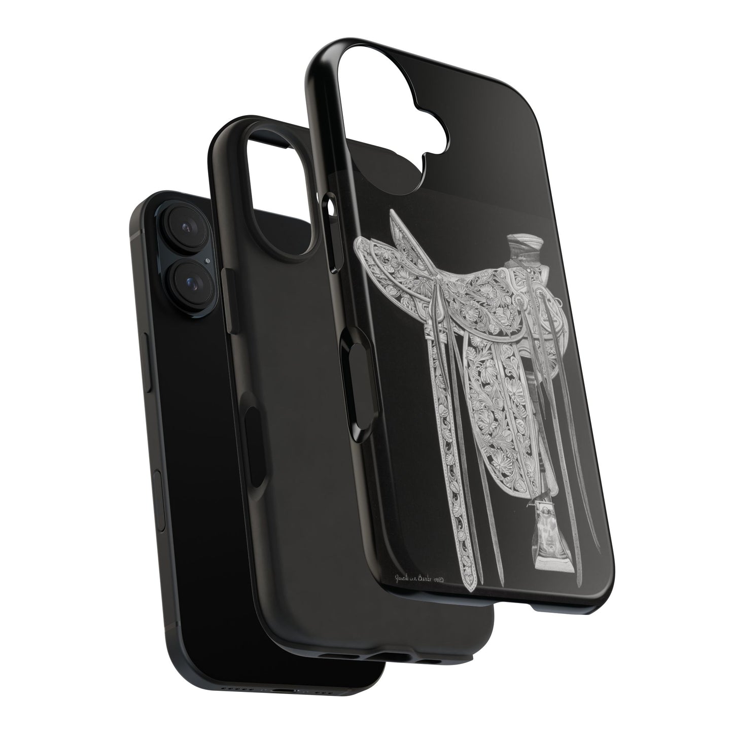 "New Saddle" Western Rodeo Phone Cases, Cowboy Design, Tough Protection, Gift for Him, Ranch Decor, Durable Style