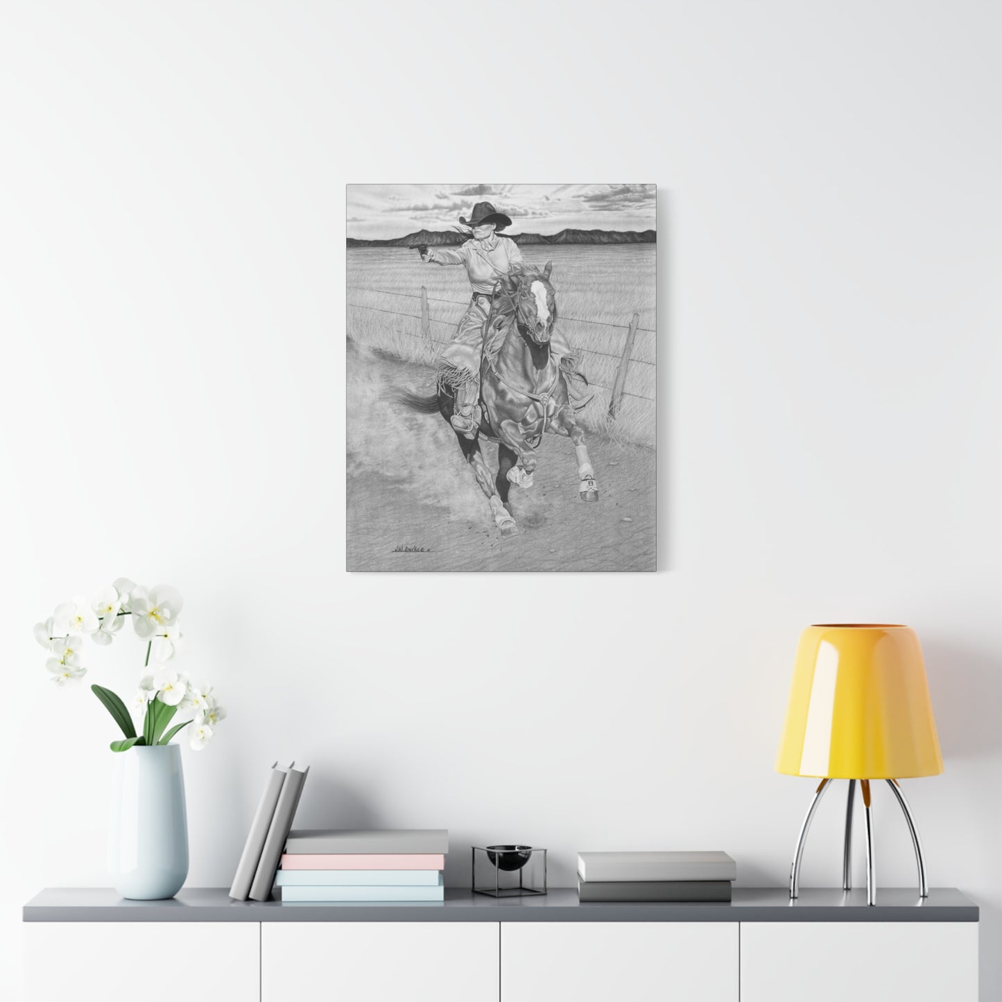 "Dangerouse and Beautiful" western art on canvas