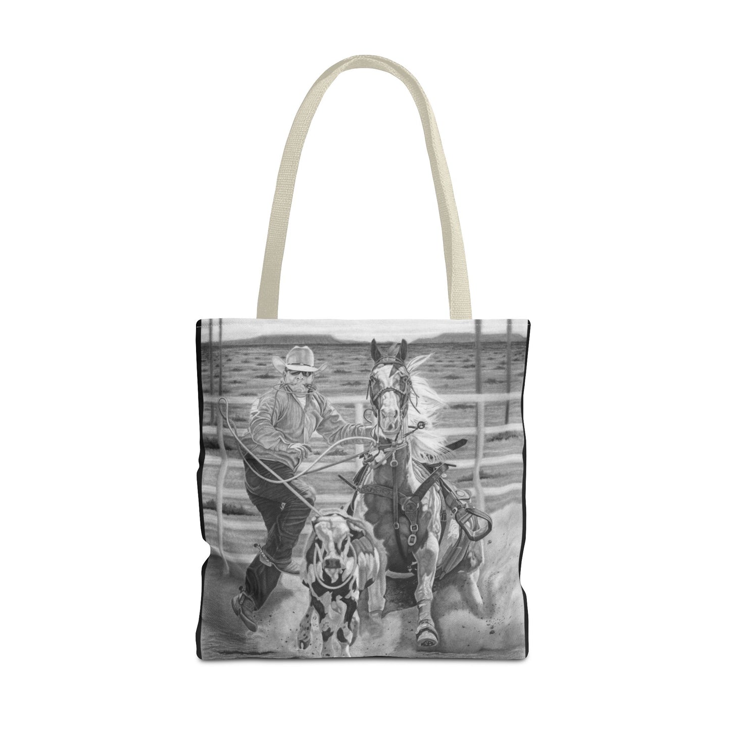 "Stone Cold Throw" Western Art Tote Bag