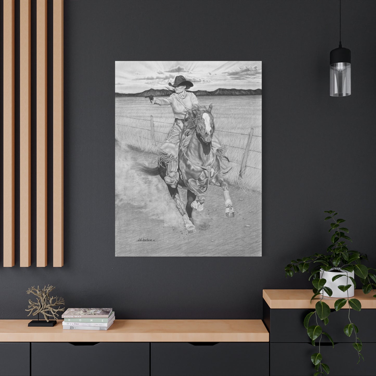"Dangerouse and Beautiful" western art on canvas