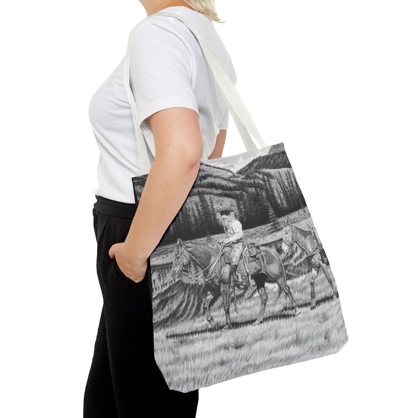 "Still Day on the Trail" Western Art Tote Bag