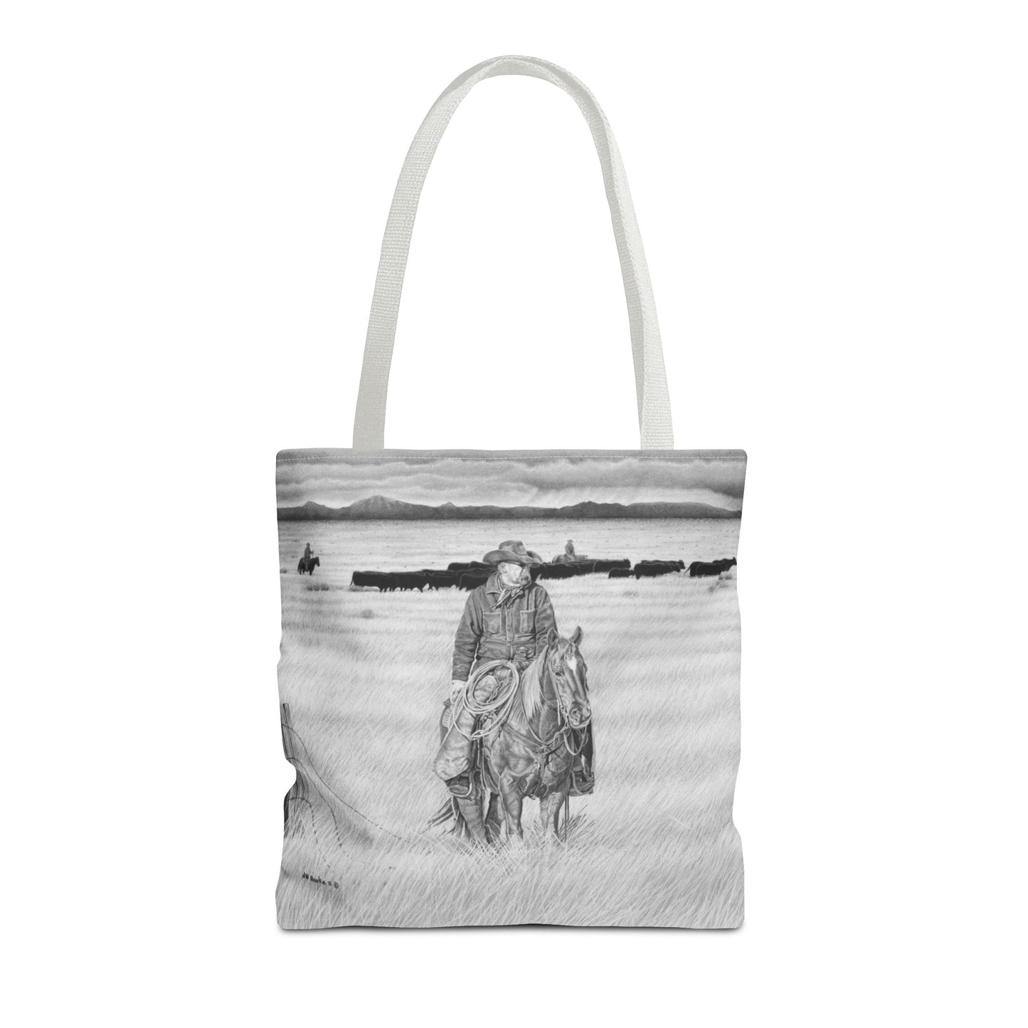 "The Passing Storm" Tote Bag, Western Style Shopping Tote, Equestrian Gift, Farmhouse Decor, Horse Lover Accessory