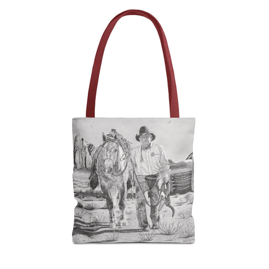 "On The Trail of Outlaw" Western Art Tote Bag
