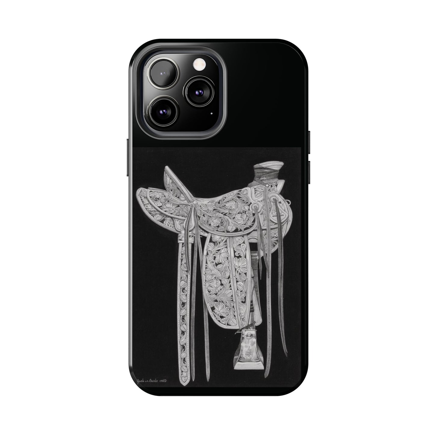 "New Saddle" Western Rodeo Phone Cases, Cowboy Design, Tough Protection, Gift for Him, Ranch Decor, Durable Style