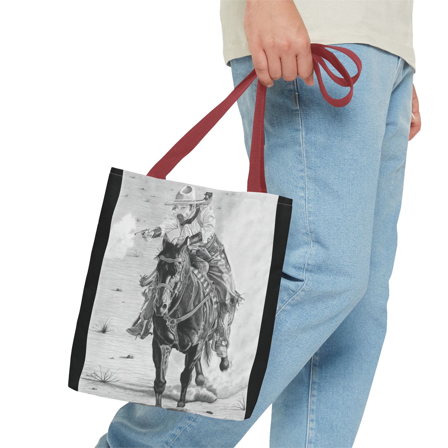 "Wild Bill Rides Again " Tote Bag, Western Style Shopping Tote, Equestrian Gift, Farmhouse Decor, Horse Lover Accessory