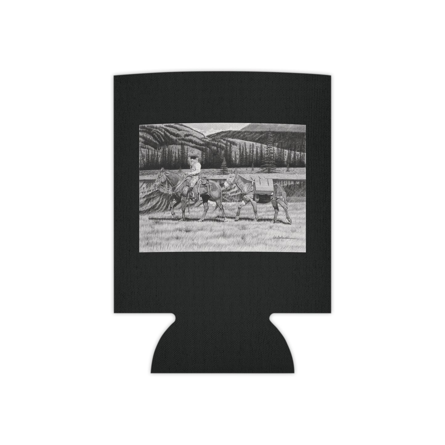 "Stil Day on The Trail " Rustic Cowboy Can Cooler, Western Beverage Sleeve, Outdoor Party Gear, Country-Themed Drink Holder, Ideal for BBQs & Tailgates