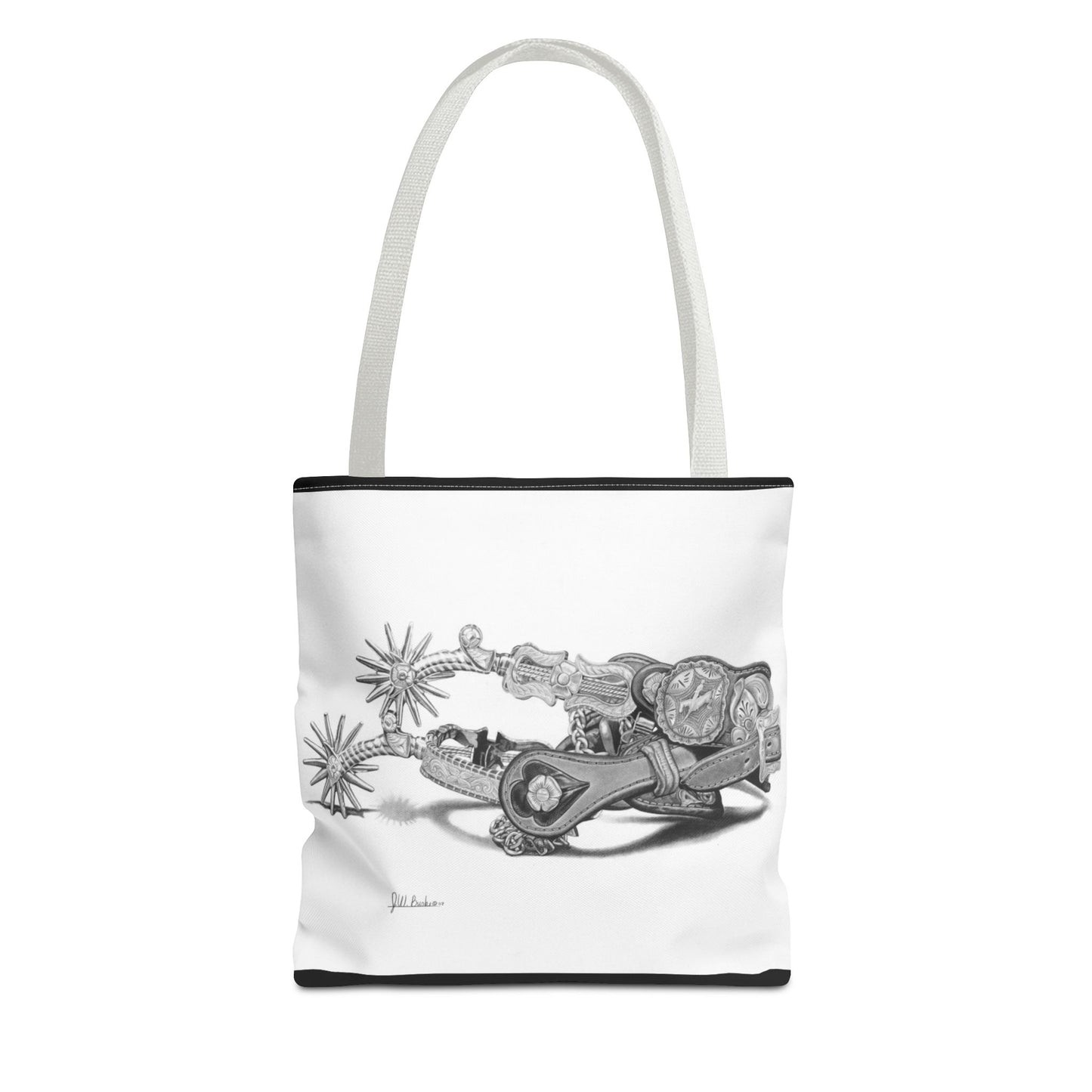 "Spurs" Tote Bag, Western Style Shopping Tote, Equestrian Gift, Farmhouse Decor, Horse Lover Accessory