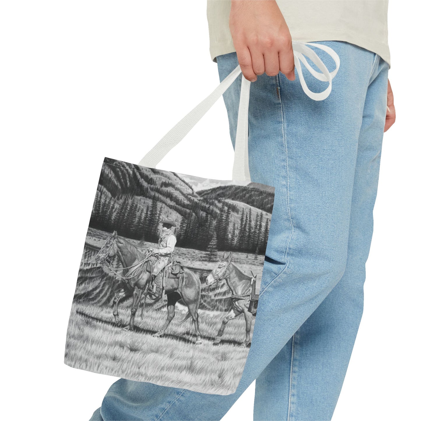 "Still Day on the Trail" Western Art Tote Bag