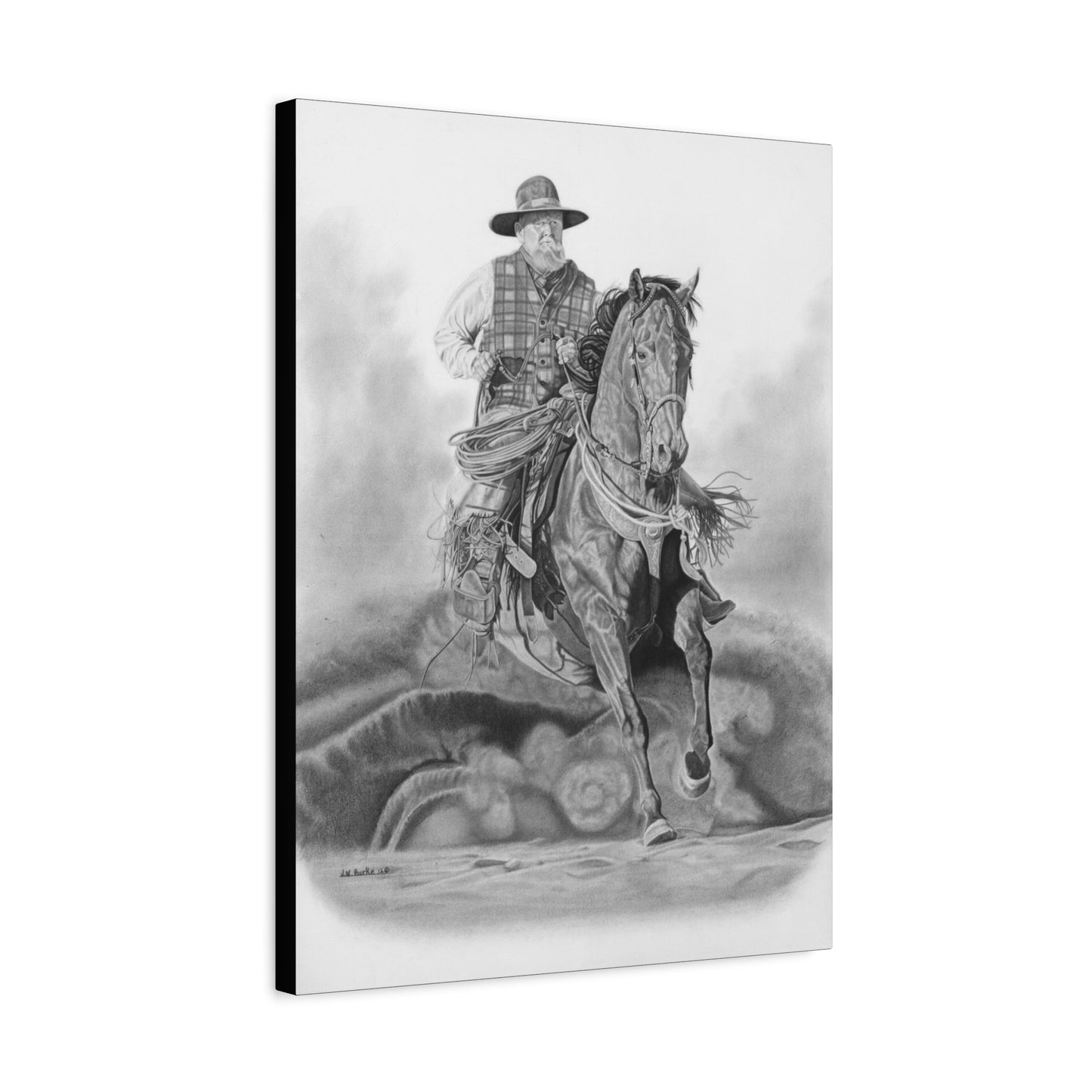 "Trouble Up Ahead " western art on canvas