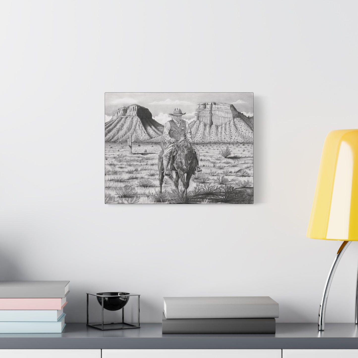 "On The Outlaw Trail" western art on canvas