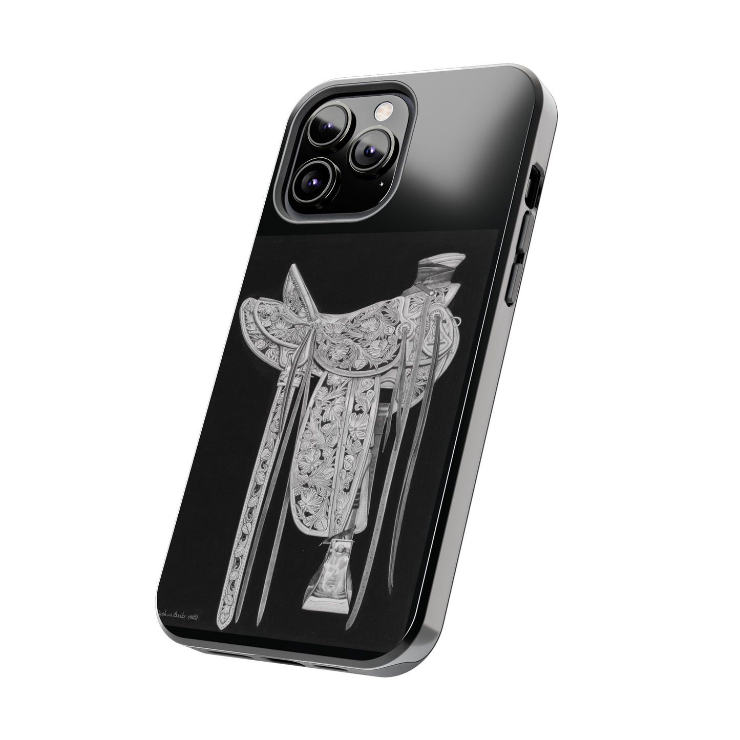 "New Saddle" Western Rodeo Phone Cases, Cowboy Design, Tough Protection, Gift for Him, Ranch Decor, Durable Style