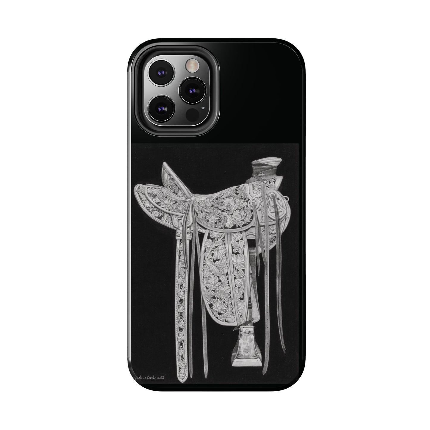 "New Saddle" Western Rodeo Phone Cases, Cowboy Design, Tough Protection, Gift for Him, Ranch Decor, Durable Style