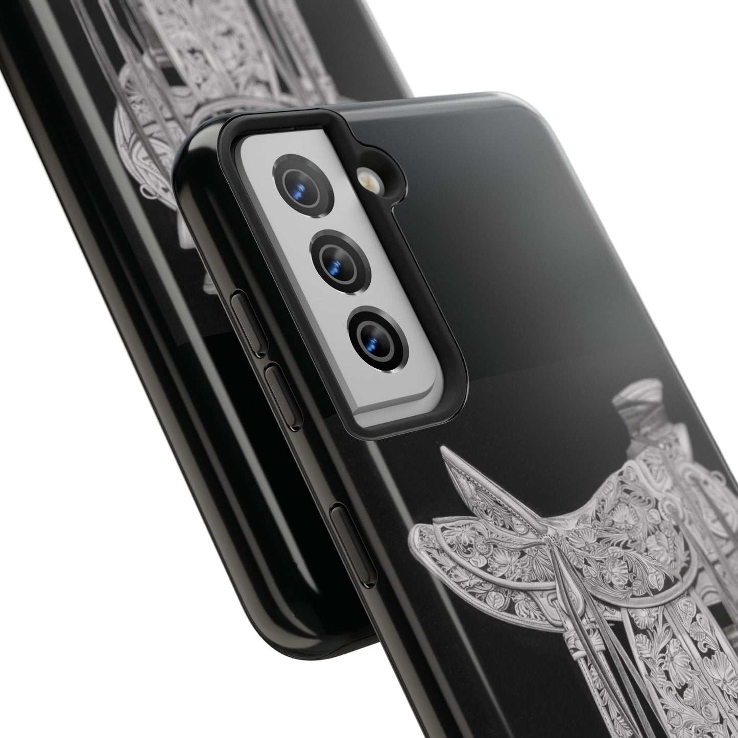 "New Saddle" Western Rodeo Phone Cases, Cowboy Design, Tough Protection, Gift for Him, Ranch Decor, Durable Style