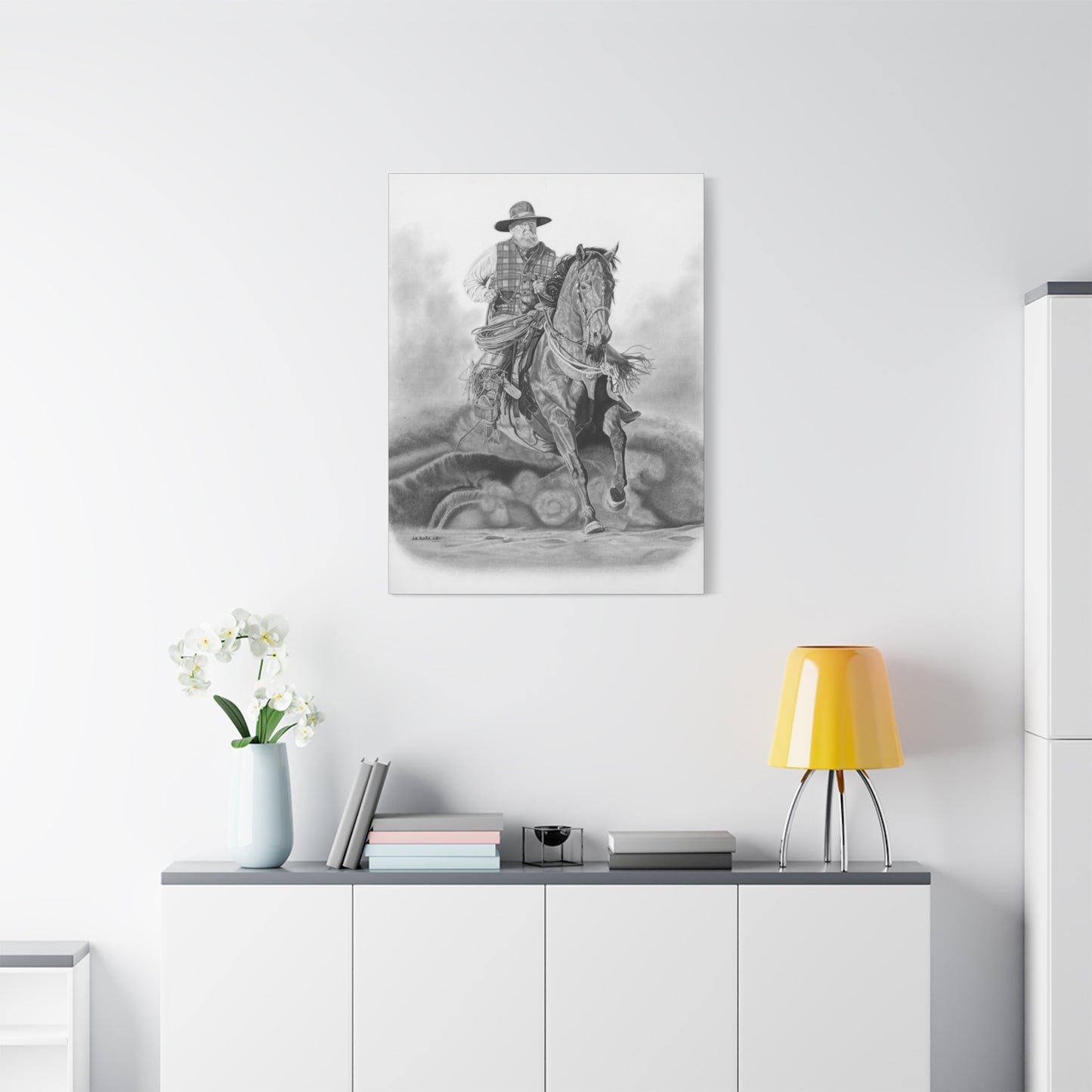"Trouble Up Ahead " western art on canvas