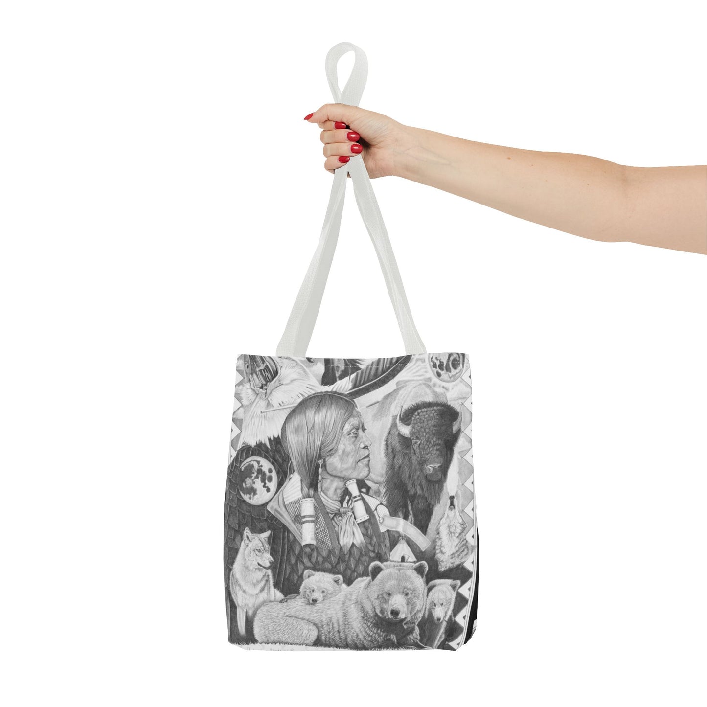 "Two Moon Apache Dream " Tote Bag, Western Style Shopping Tote, Equestrian Gift, Farmhouse Decor, Horse Lover Accessory