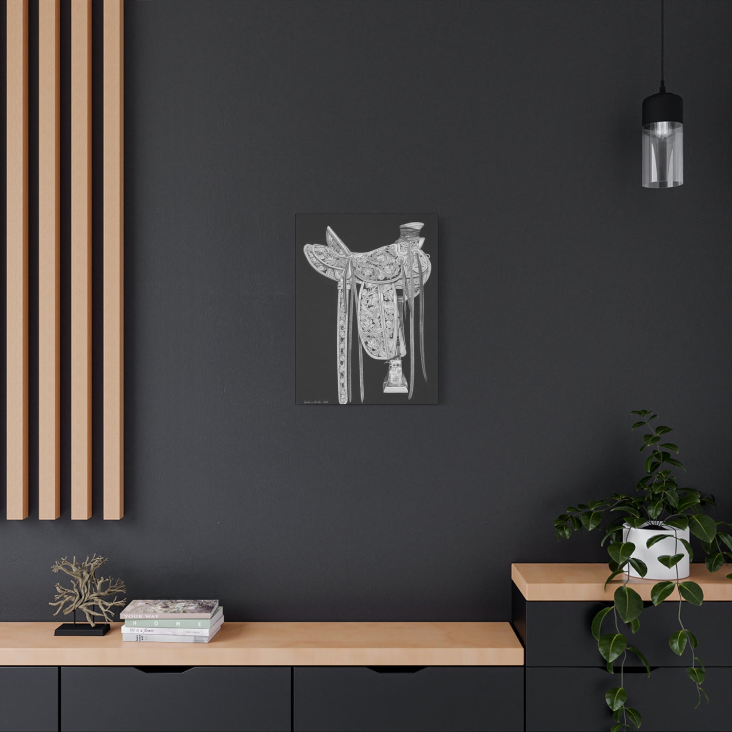 " New Saddle" western art on canvas