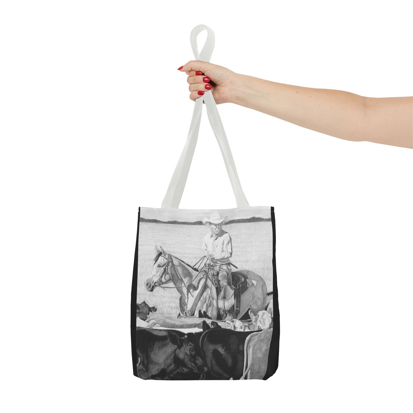 "Hot Day on the Job" Tote Bag, Western Style Shopping Tote, Equestrian Gift, Farmhouse Decor, Horse Lover Accessory