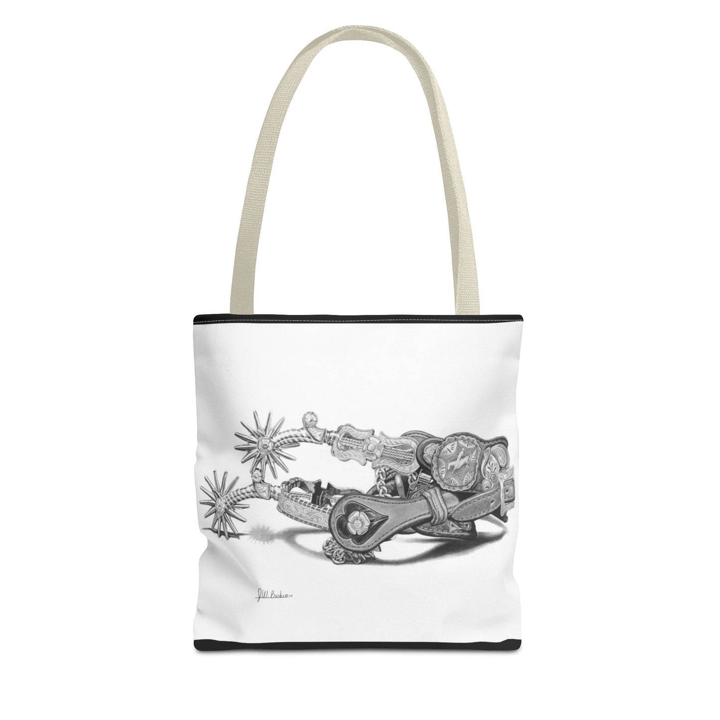 "Spurs" Tote Bag, Western Style Shopping Tote, Equestrian Gift, Farmhouse Decor, Horse Lover Accessory