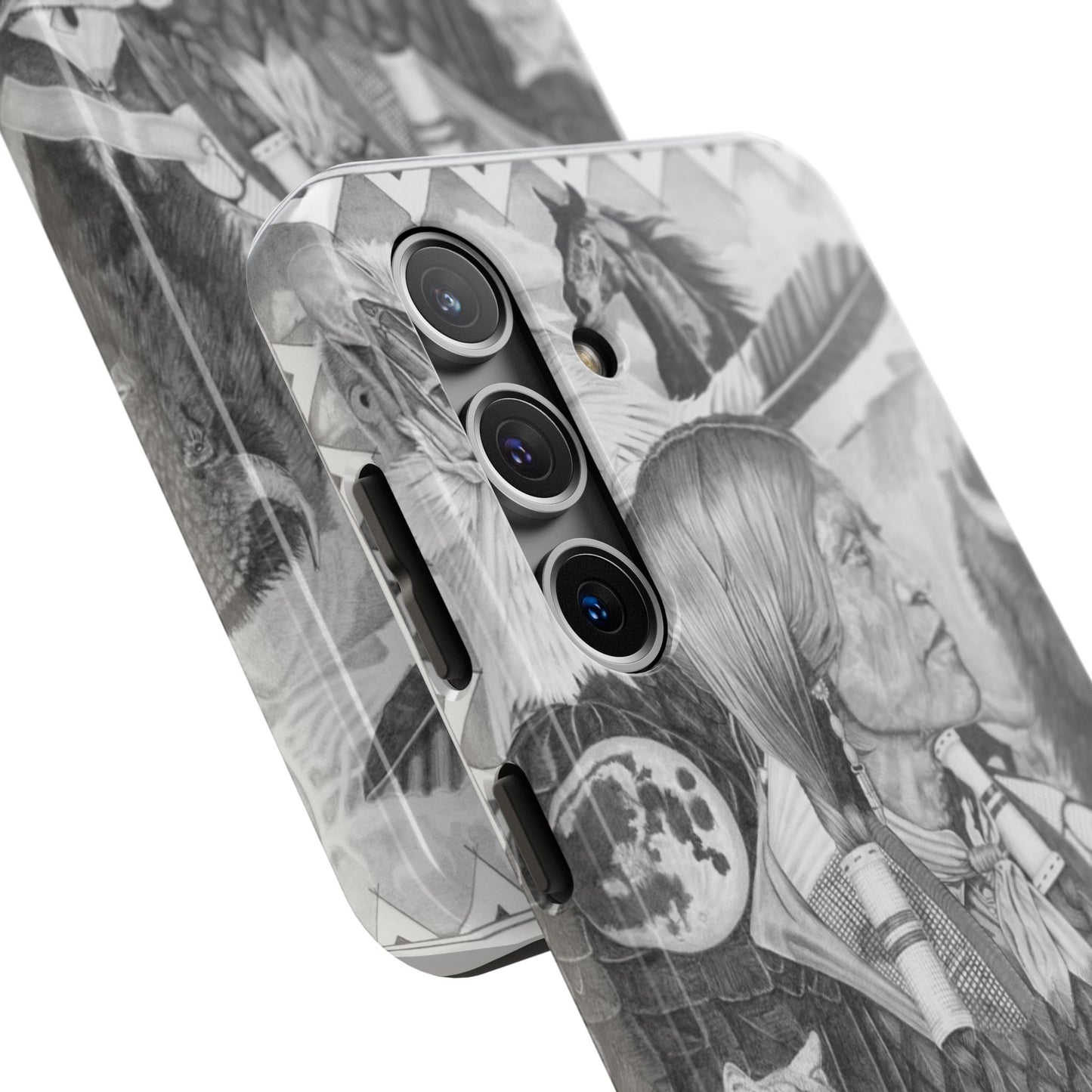 "Two Moon Apache Dream" Western Rodeo Phone Cases, Cowboy Design, Tough Protection, Gift for Him, Ranch Decor, Durable Style