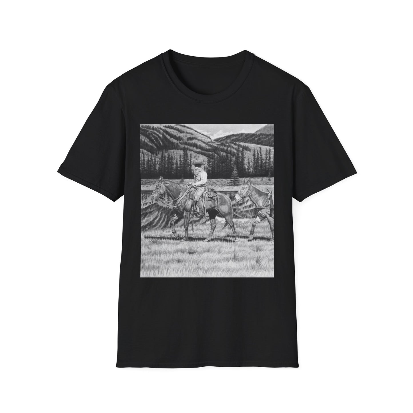 "Still Day on the Trail " Western Artwork T-Shirt