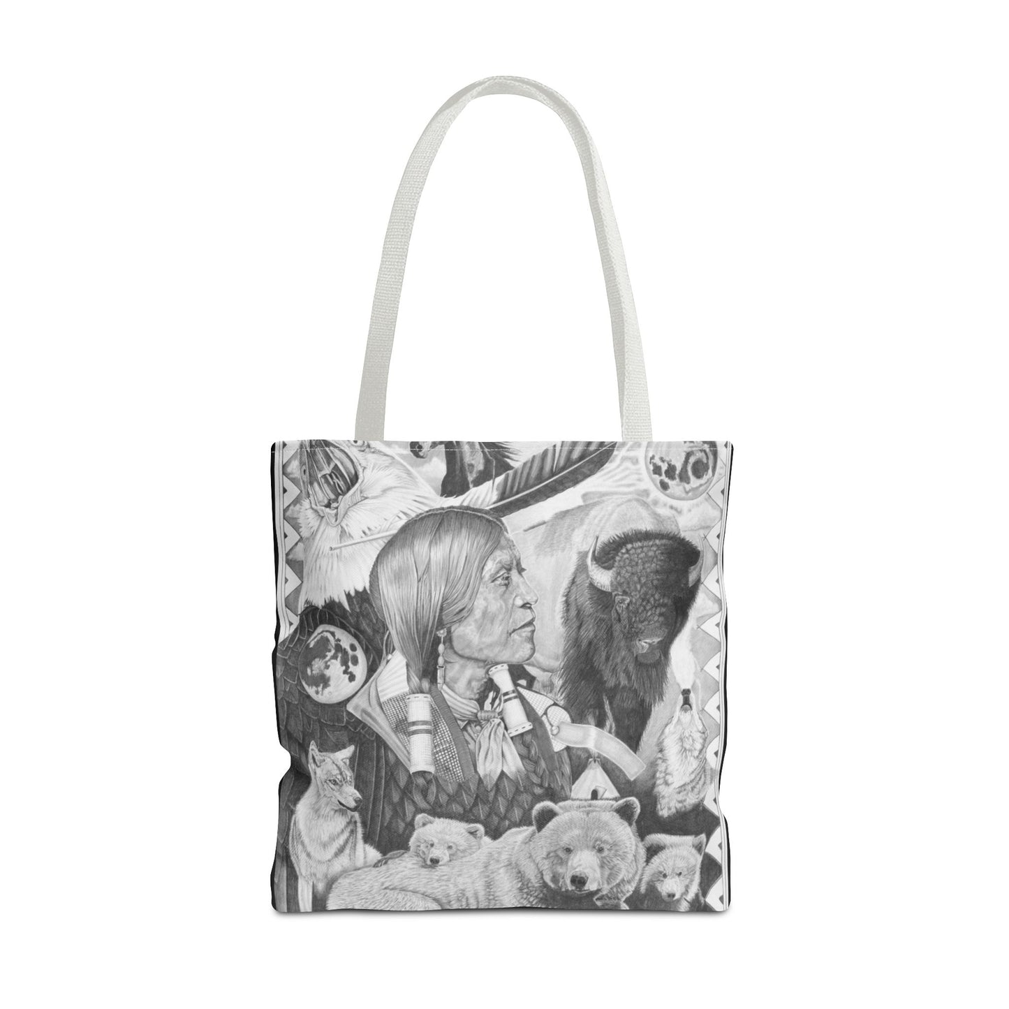 "Two Moon Apache Dream " Tote Bag, Western Style Shopping Tote, Equestrian Gift, Farmhouse Decor, Horse Lover Accessory