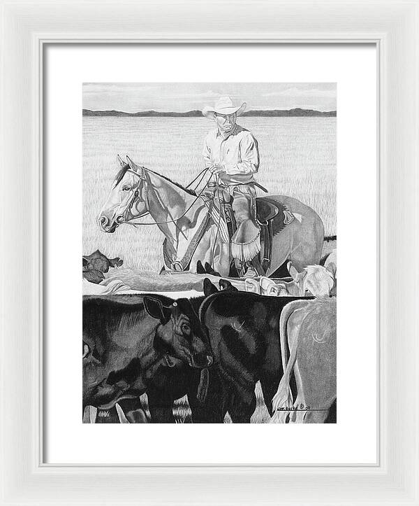 Hot Day on the Job - Framed Print