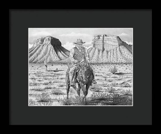 On the Outlaw Trail - Framed Print