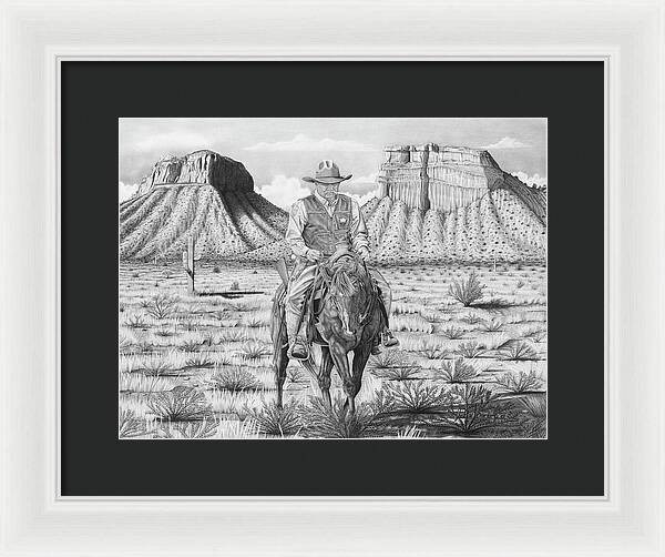 On the Outlaw Trail - Framed Print