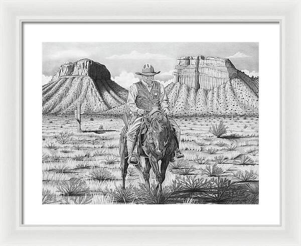 On the Outlaw Trail - Framed Print