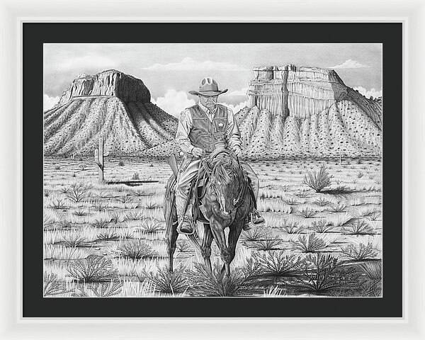 On the Outlaw Trail - Framed Print