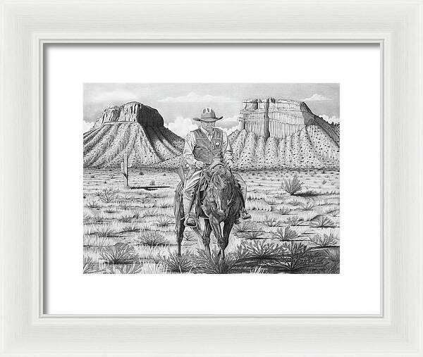 On the Outlaw Trail - Framed Print