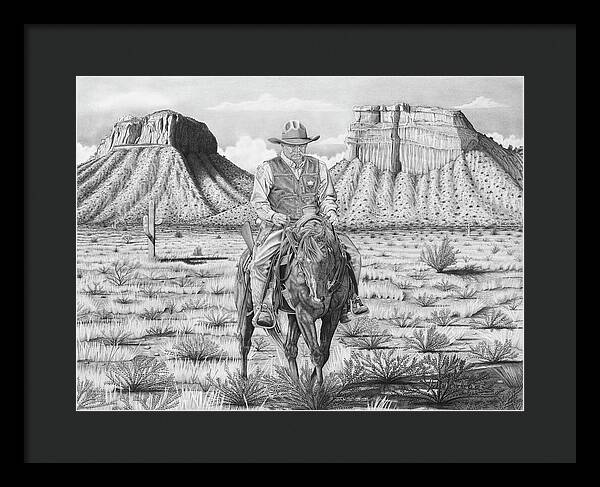 On the Outlaw Trail - Framed Print