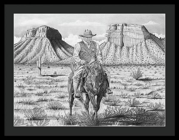 On the Outlaw Trail - Framed Print