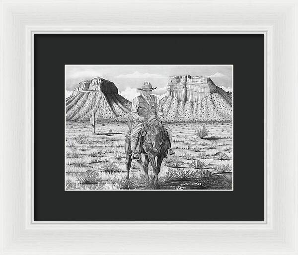On the Outlaw Trail - Framed Print