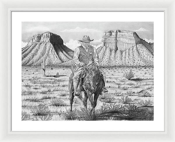 On the Outlaw Trail - Framed Print