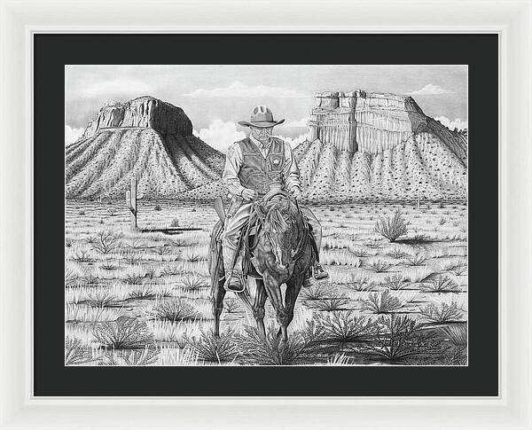 On the Outlaw Trail - Framed Print
