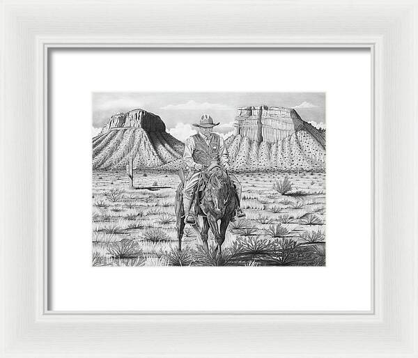 On the Outlaw Trail - Framed Print