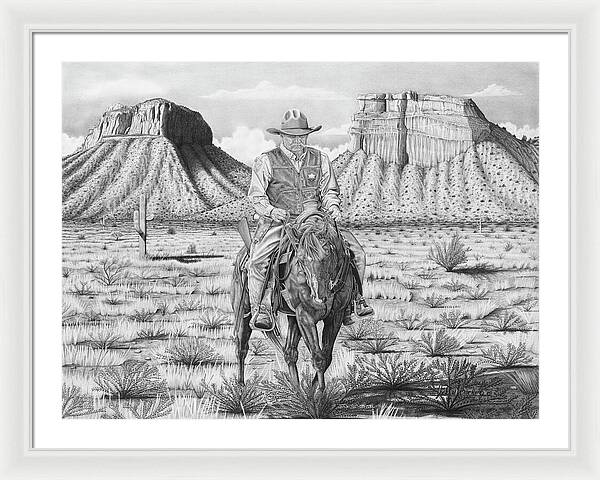 On the Outlaw Trail - Framed Print
