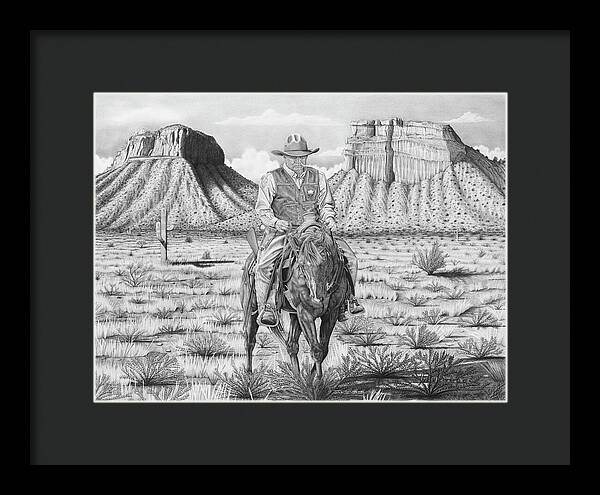 On the Outlaw Trail - Framed Print