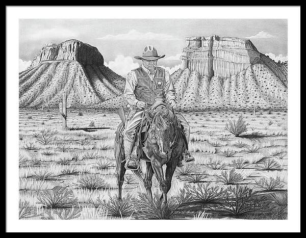 On the Outlaw Trail - Framed Print