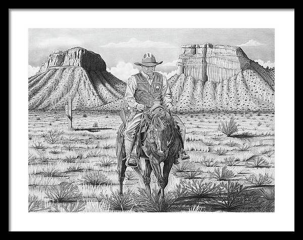 On the Outlaw Trail - Framed Print
