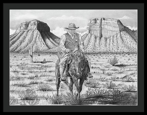 On the Outlaw Trail - Framed Print