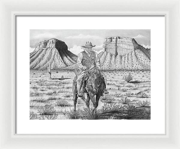 On the Outlaw Trail - Framed Print