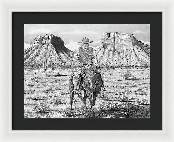 On the Outlaw Trail - Framed Print