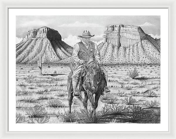 On the Outlaw Trail - Framed Print