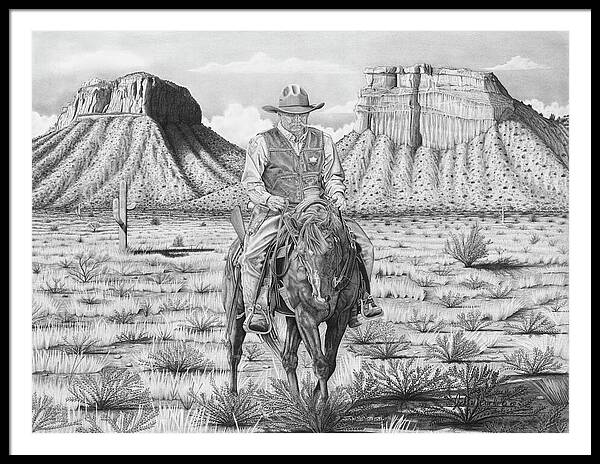 On the Outlaw Trail - Framed Print