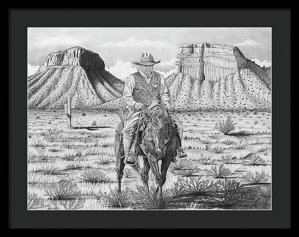 On the Outlaw Trail - Framed Print