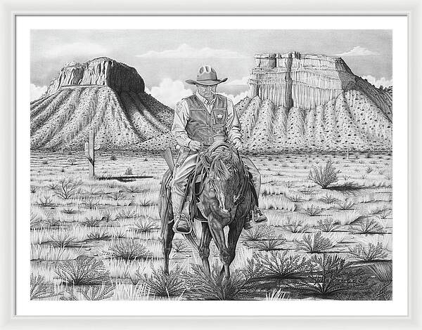 On the Outlaw Trail - Framed Print